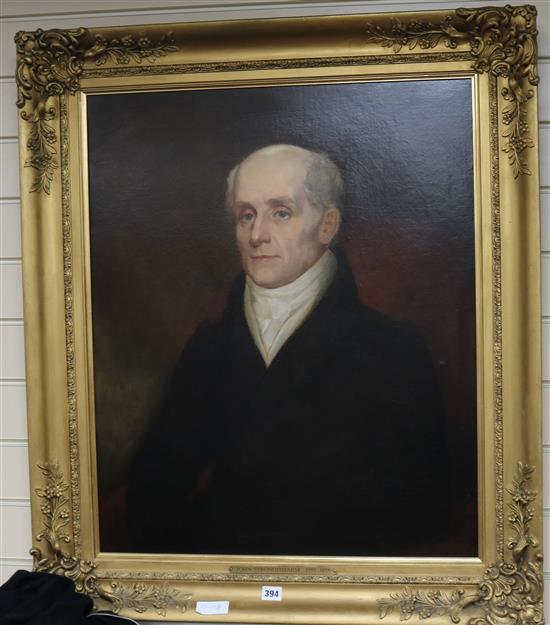 Early 19th century English School, oil on canvas, Portrait of John Strongitharm (1759-1835) 73 x 61cm